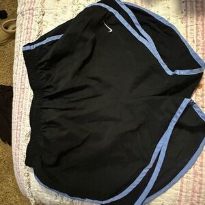 Nike Black and Blue Athletic Shorts